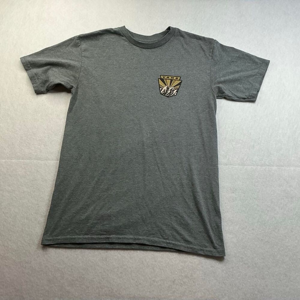 Vans Men's Grey and Green T-shirt